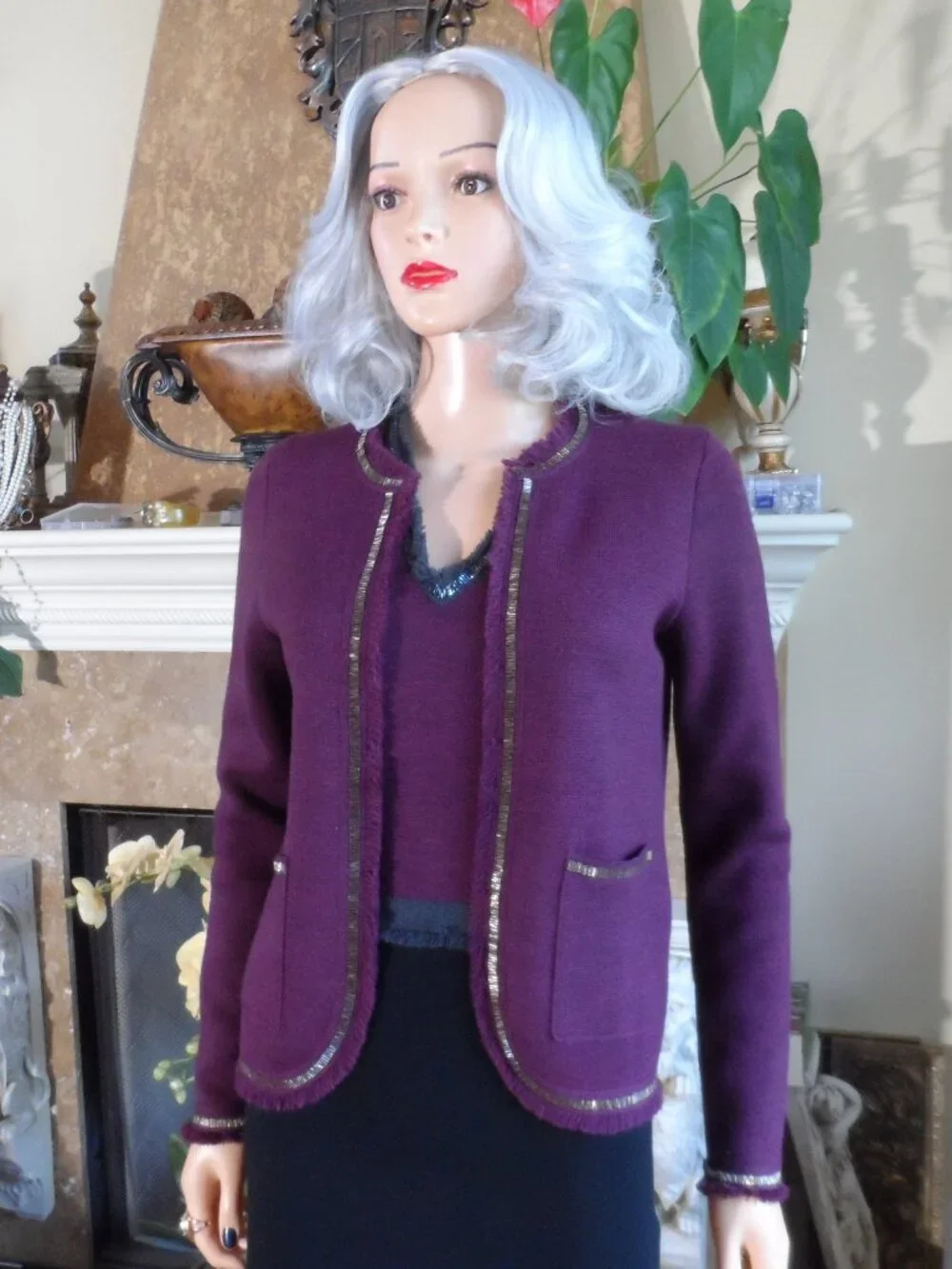 Tory Burch Merino Wool Knit Dress & Cardigan Set Size S